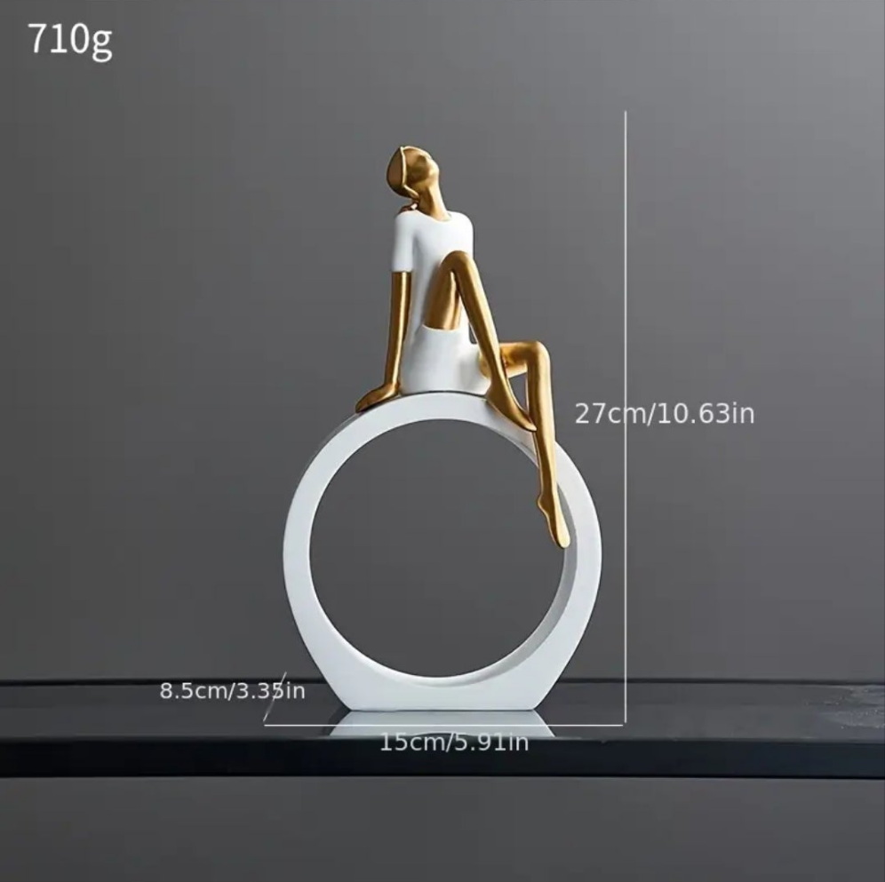 1pc, Modern Decorative Figurine, Resin Material