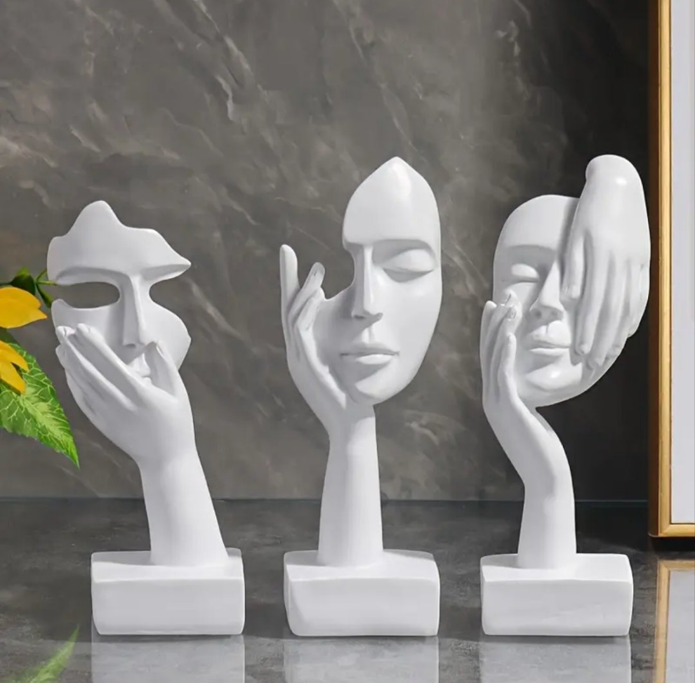 3pcs Elegant Thinker Statue