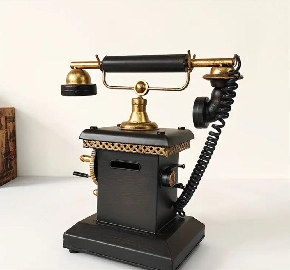 Vintage Cast Iron Telephone Model