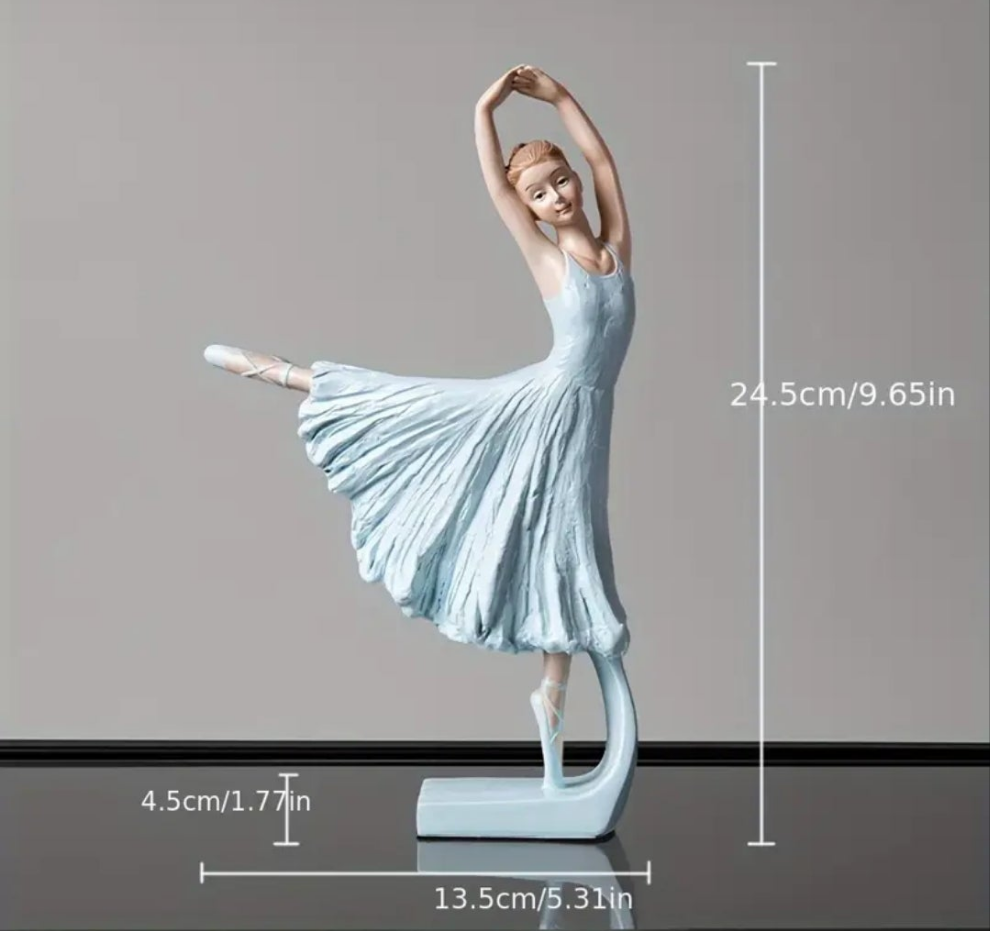 1pc Ballet Girl Ornament, Resin Statue Art Craft