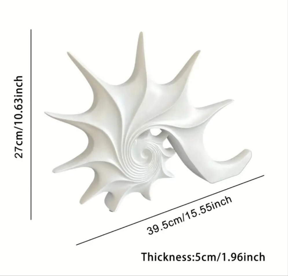 1pc Resin Conch Sculpture Ornament