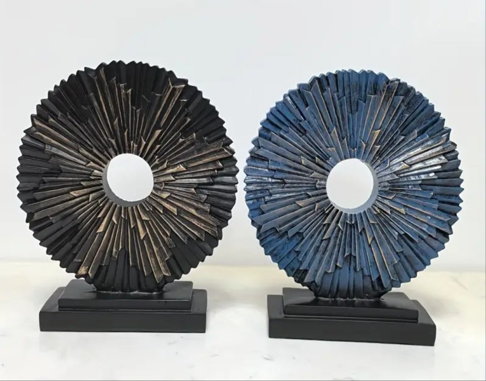 Resin Solar Flower Sculpture