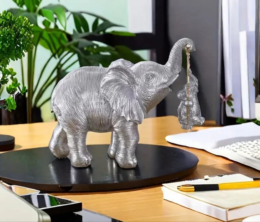 1 Piece, Silvery Elephant Statue Decoration