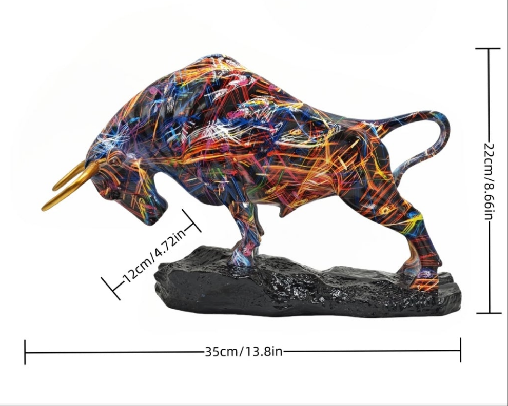 Elegant Bronze Bull Statue