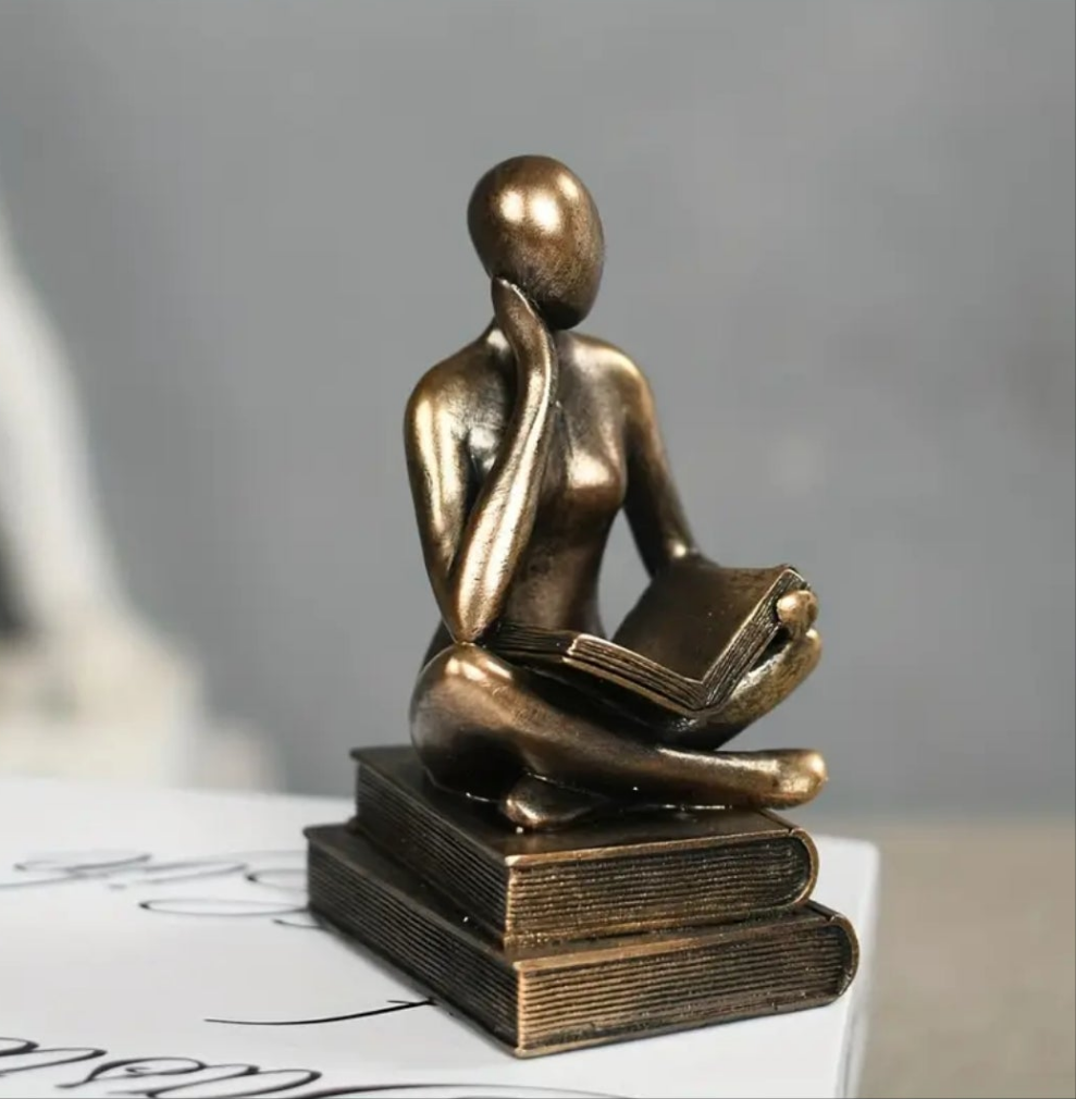 Abstract Thinker & Reader Resin Figurine