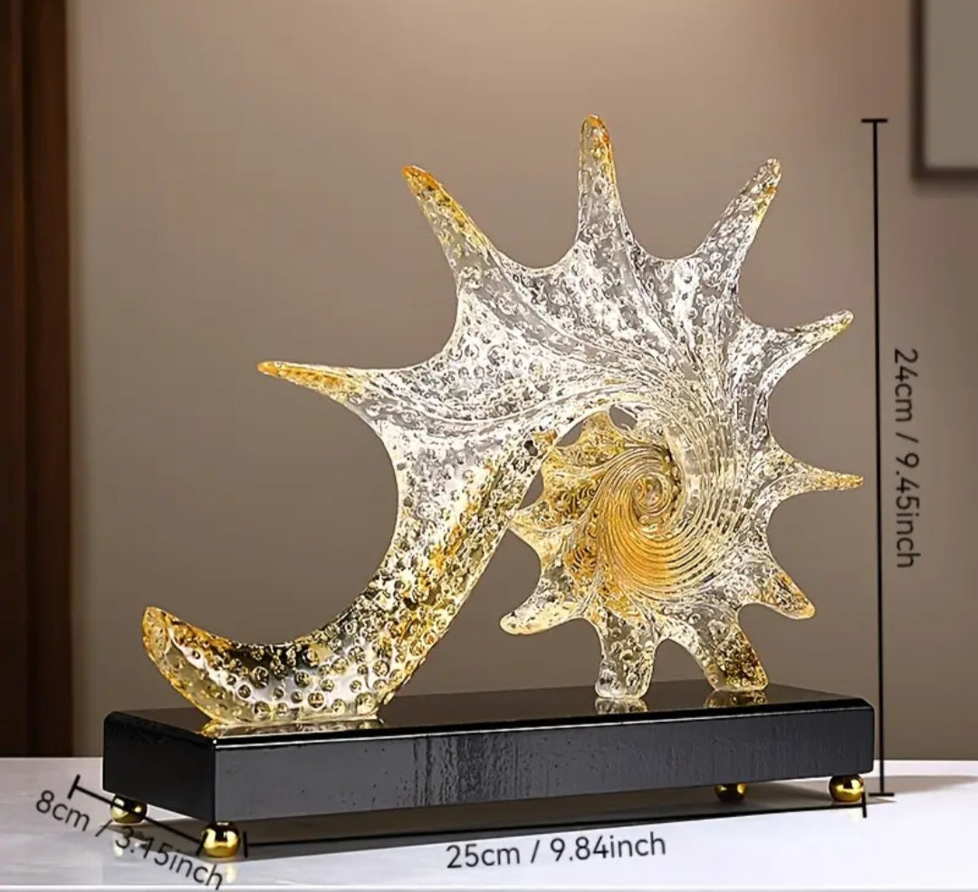 Elegant Tawny-Tinted Starfish Sculpture