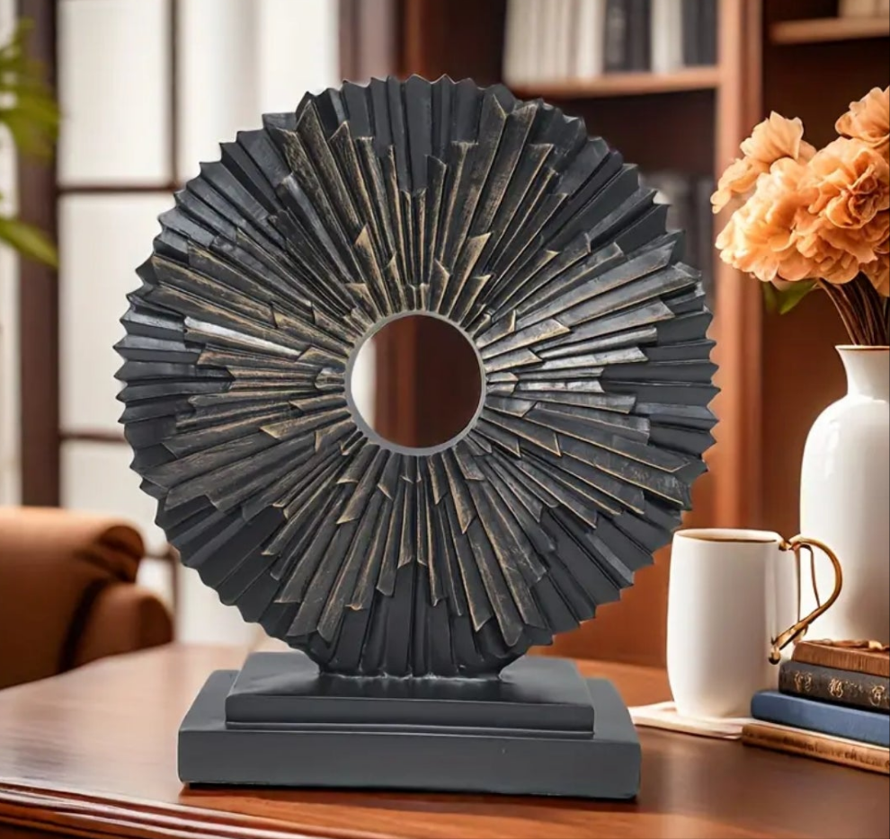 Resin Solar Flower Sculpture