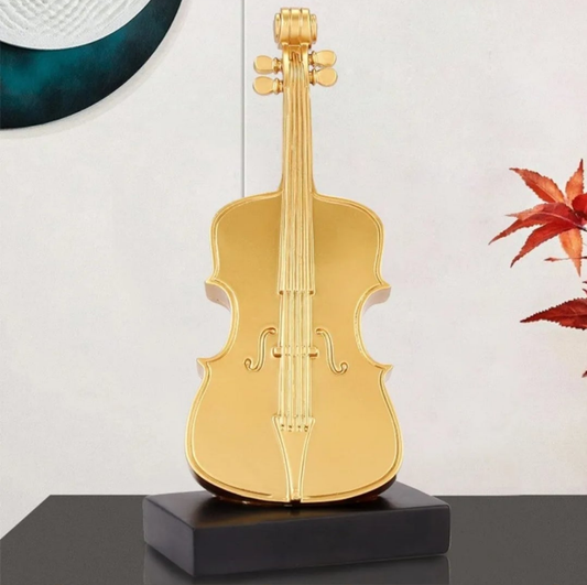 1pc, Handmade Yellow Golden Violin Resin Model Kit