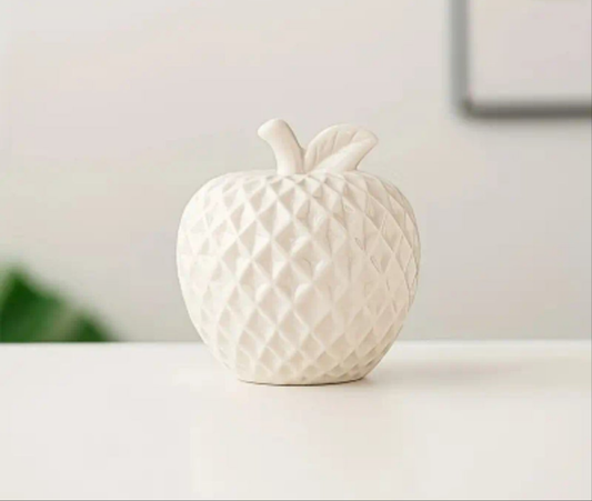 1pc Elegant Ceramic Apple Ornament - White