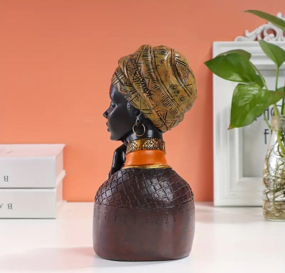 African Mother & Child Figurine