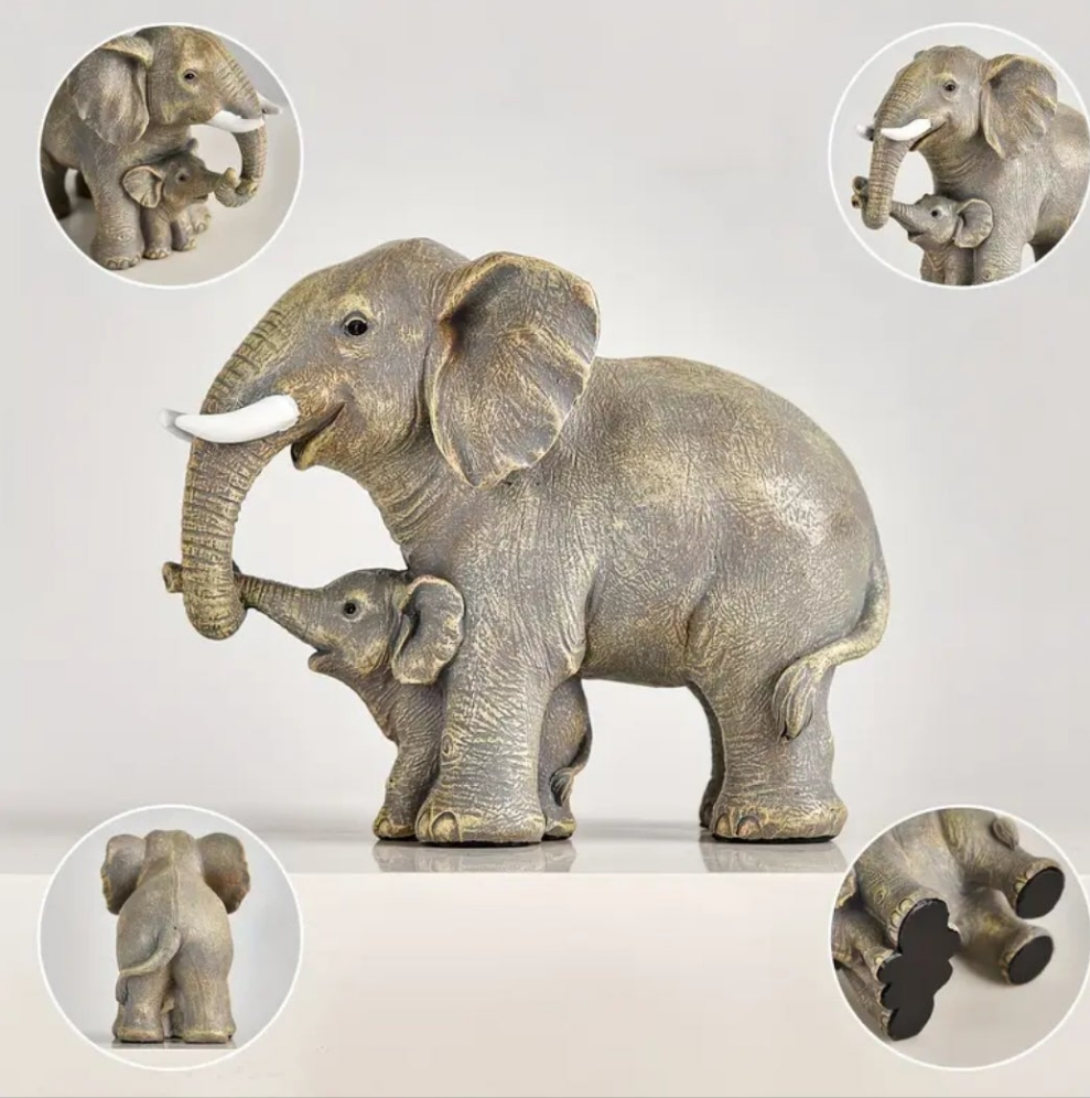 Charming Resin Elephant Figurine