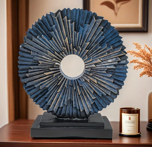 Resin Solar Flower Sculpture