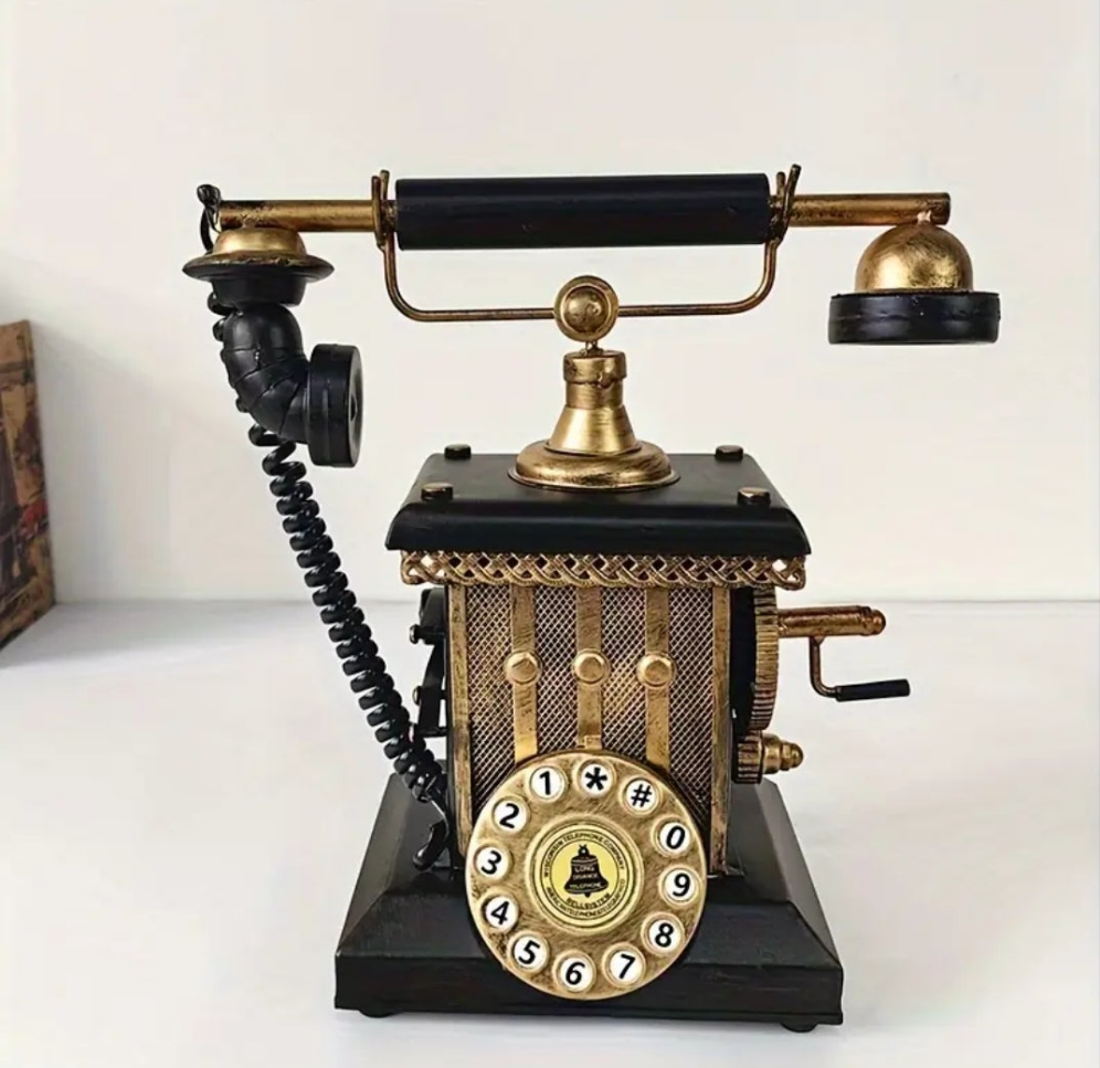 Vintage Cast Iron Telephone Model