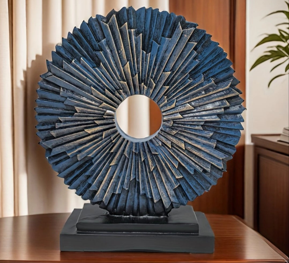 Resin Solar Flower Sculpture