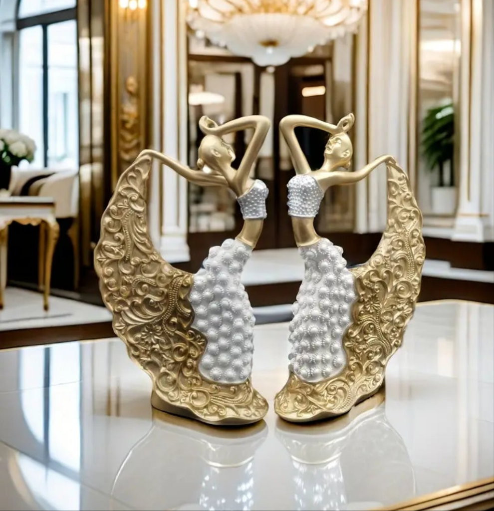 1pc, Dancer Sculpture, Girl Dancing Peacock