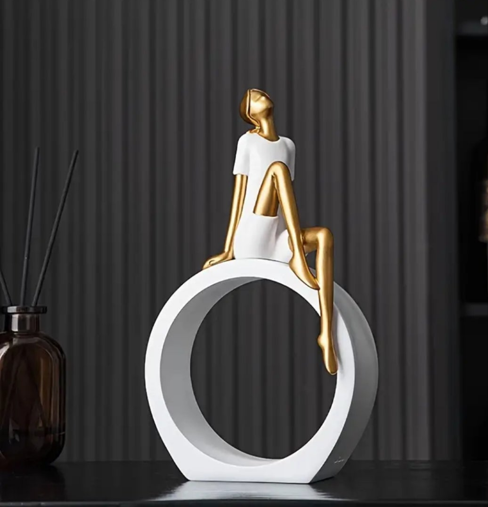 1pc, Modern Decorative Figurine, Resin Material