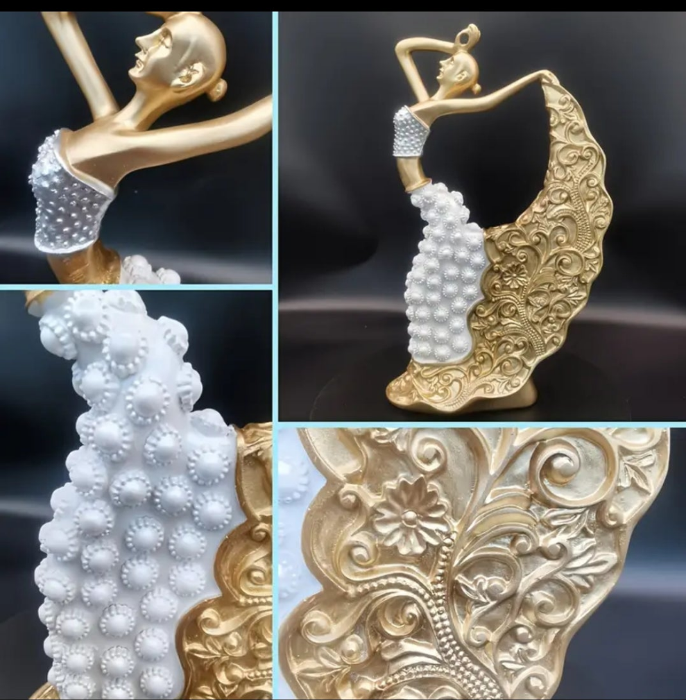 1pc, Dancer Sculpture, Girl Dancing Peacock