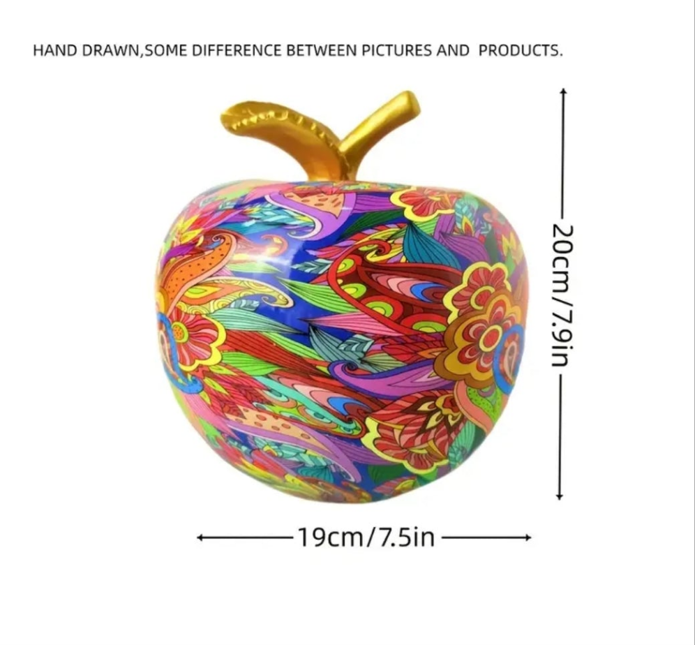 1pc 20.07cm Vibrant Apple Figurine