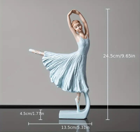 1pc Ballet Girl Ornament, Resin Statue Art Craft