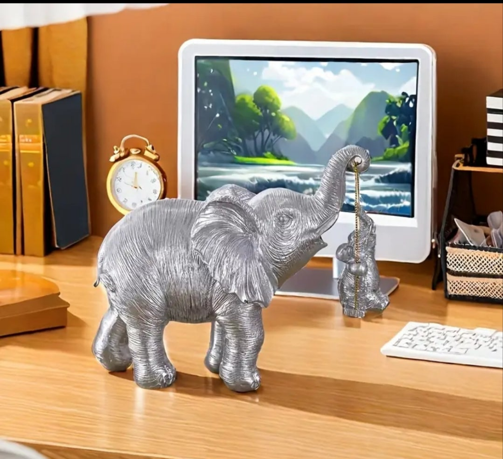 1 Piece, Silvery Elephant Statue Decoration