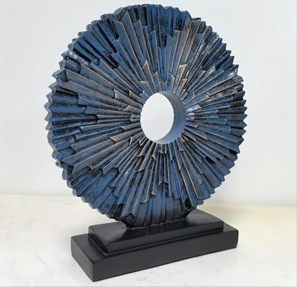 Resin Solar Flower Sculpture