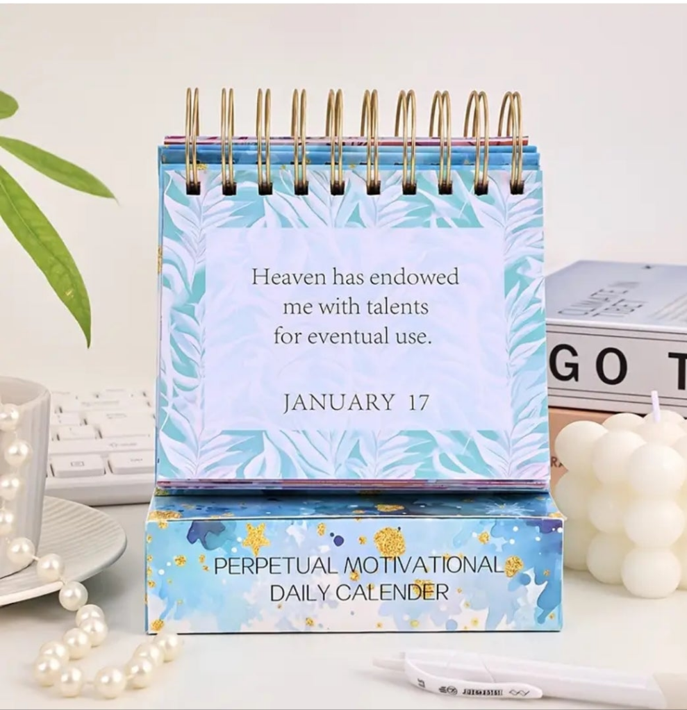 1pc Inspirational Desktop Flip Calendar