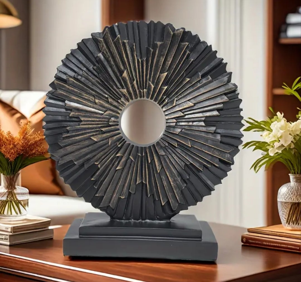 Resin Solar Flower Sculpture