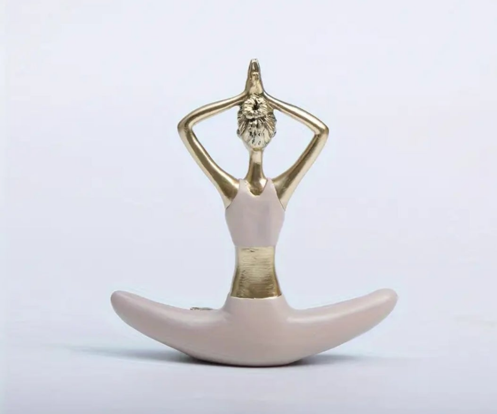 1 Elegant Resin Yoga Art Figures - Abstract Meditation