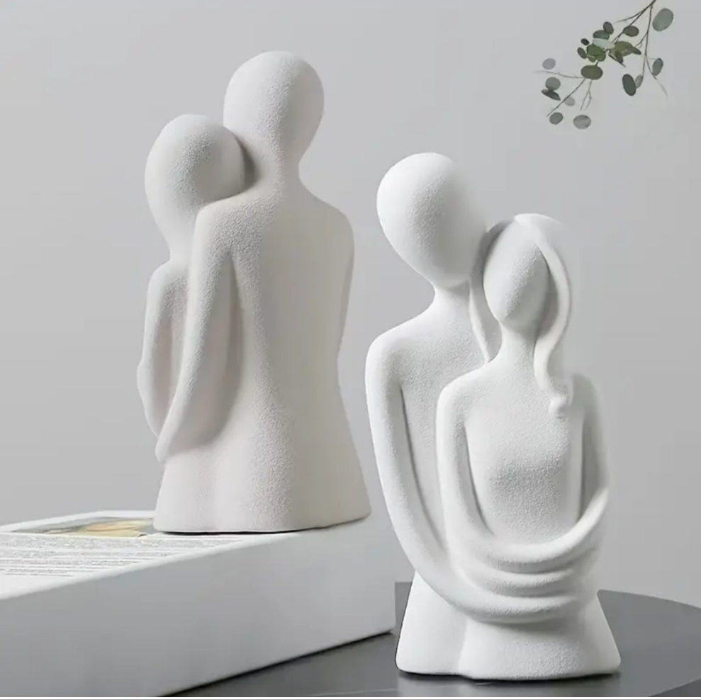 A Pair of Resin Acorn Bird Figurines, Hand-Painted