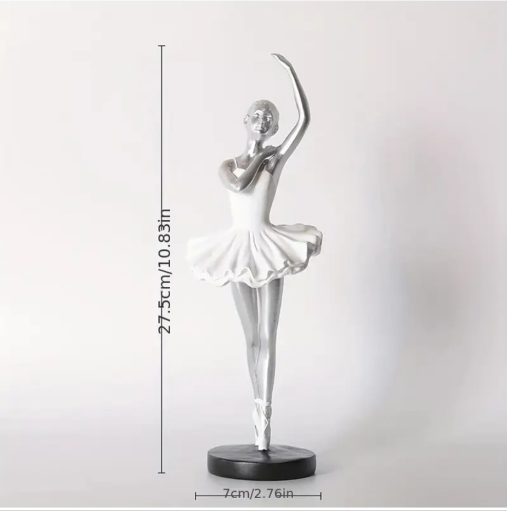 1pc Elegant Resin Ballet Girl Figurine