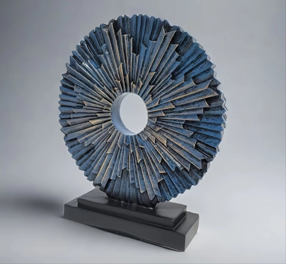 Resin Solar Flower Sculpture