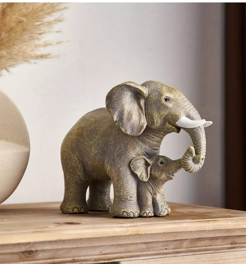 Charming Resin Elephant Figurine