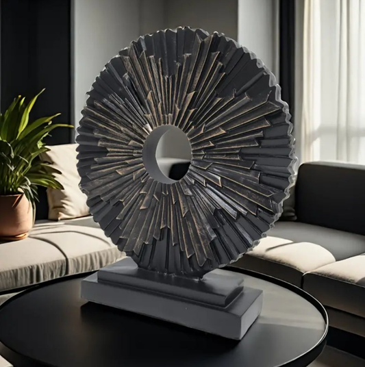 Resin Solar Flower Sculpture