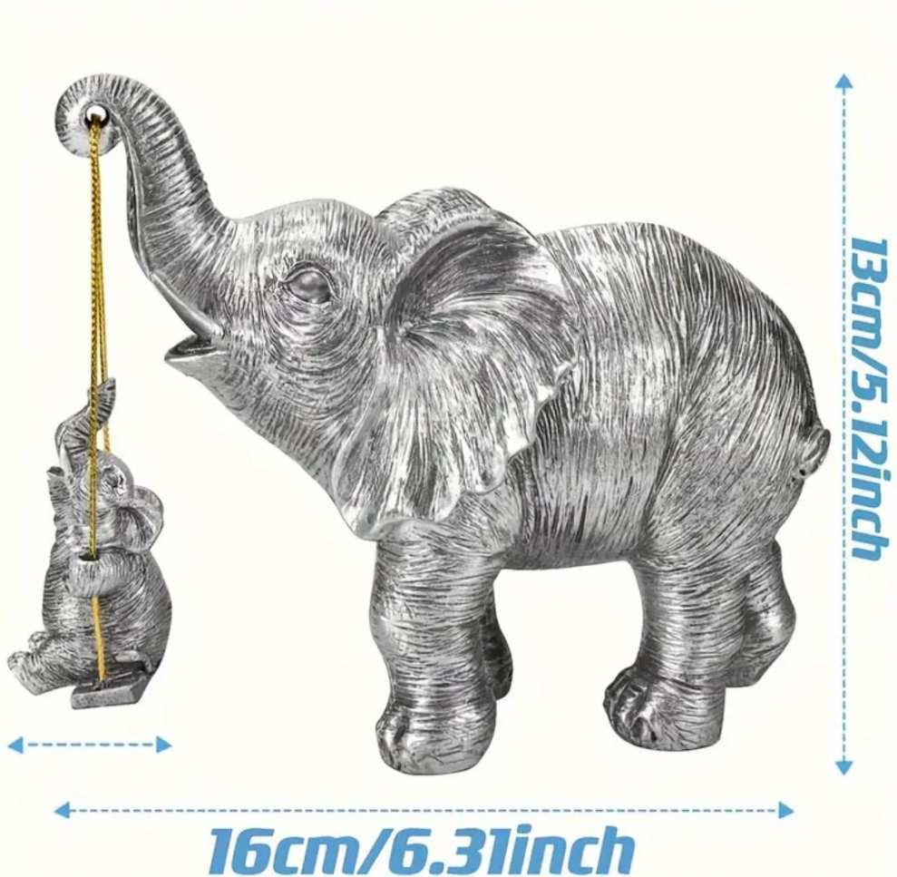 1 Piece, Silvery Elephant Statue Decoration