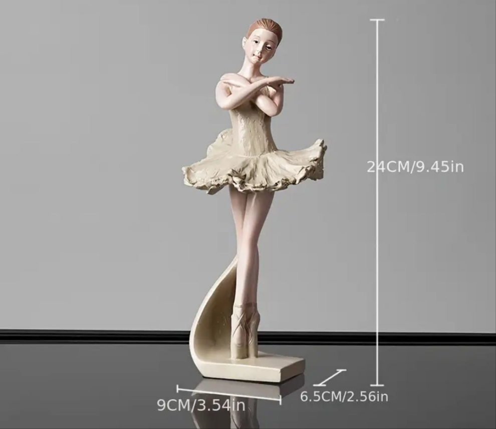 1pc Ballet Girl Ornament, Resin Statue Art Craft