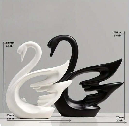 2pc/set, Ceramic Art Creative Swan Ceramic Ornaments