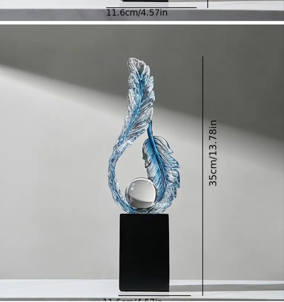 1pc Light Luxury Premium Feeling Transparent Resin Decorative Statue