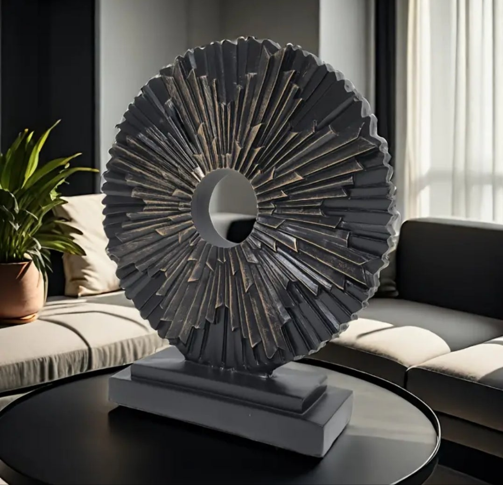 Resin Solar Flower Sculpture