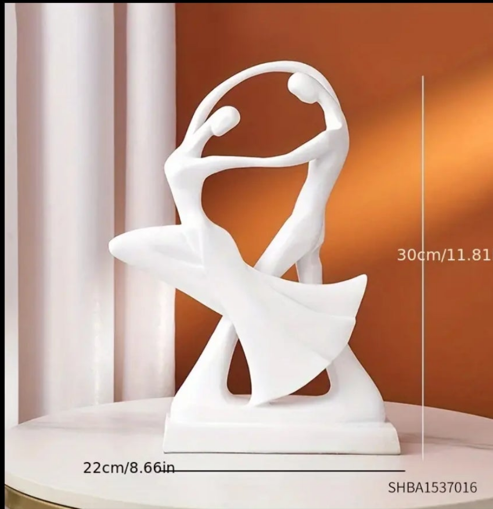 Dancer Resin Ornament-White