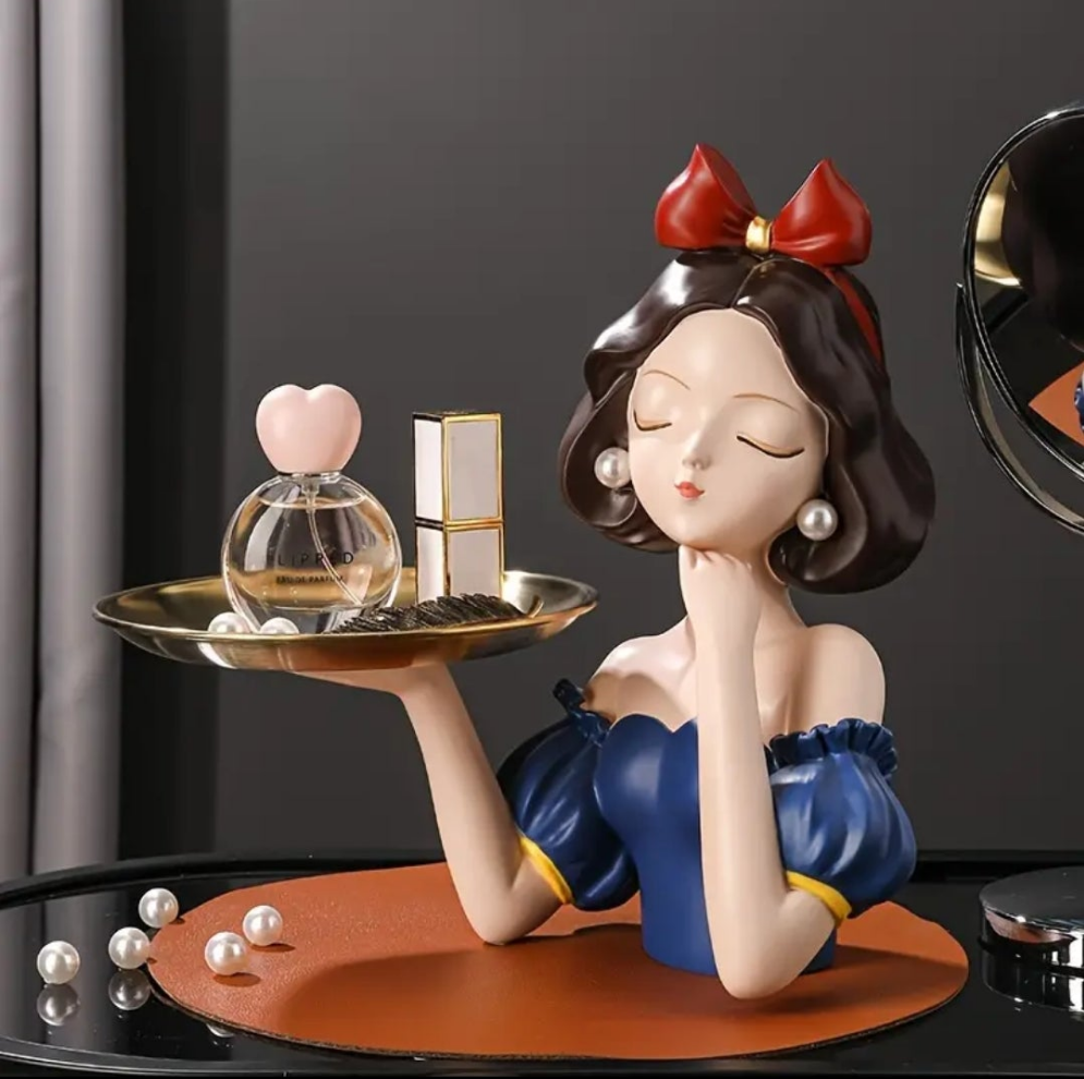 Princess-Themed Butterfly-Shaped Jewelry & Perfume Tray Organizer