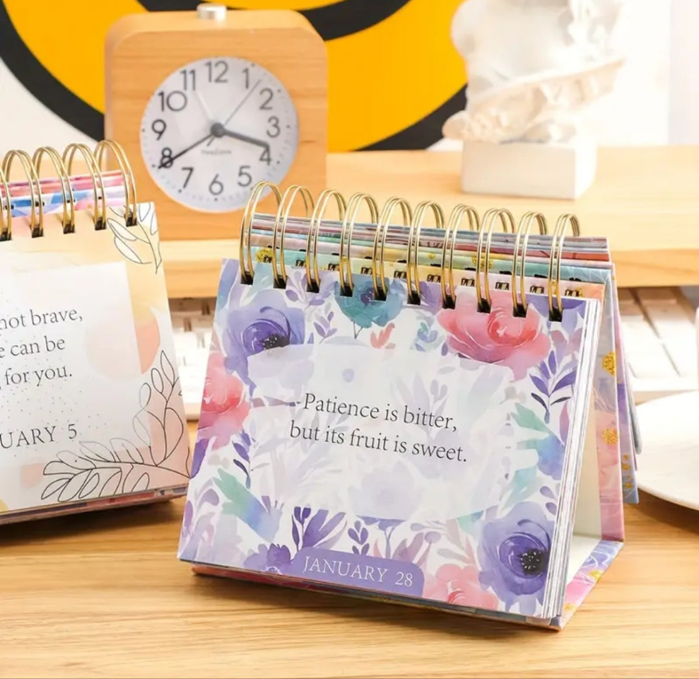 1pc Inspirational Desktop Flip Calendar