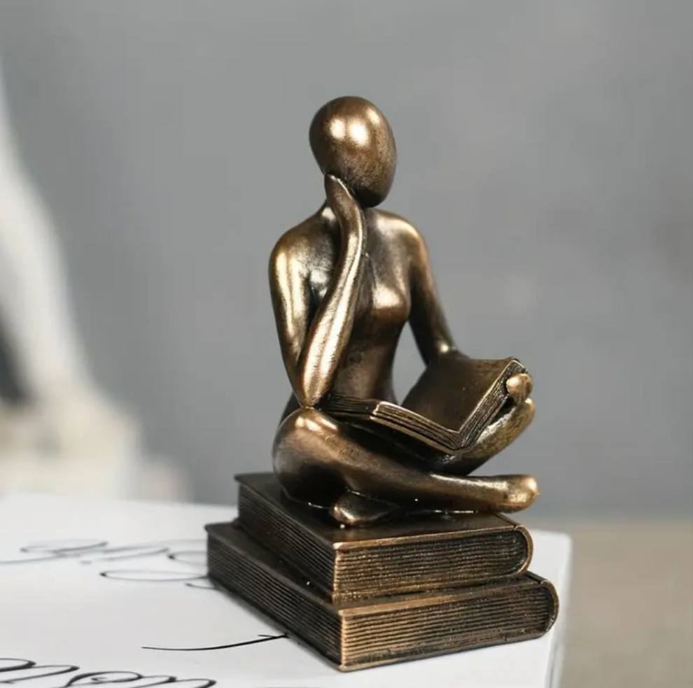 Abstract Thinker & Reader Resin Figurine