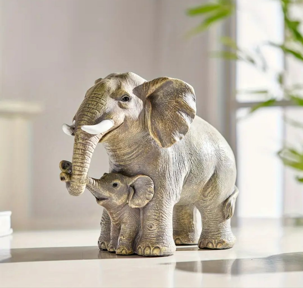 Charming Resin Elephant Figurine