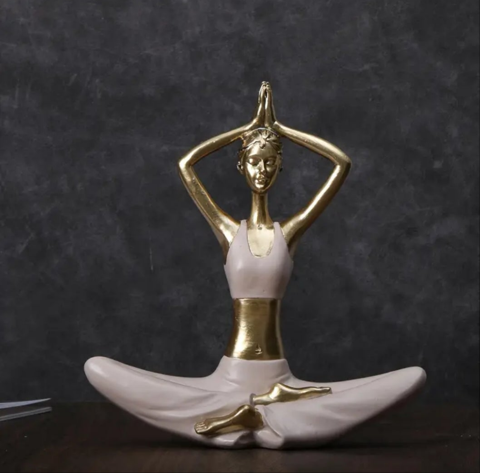 1 Elegant Resin Yoga Art Figures - Abstract Meditation