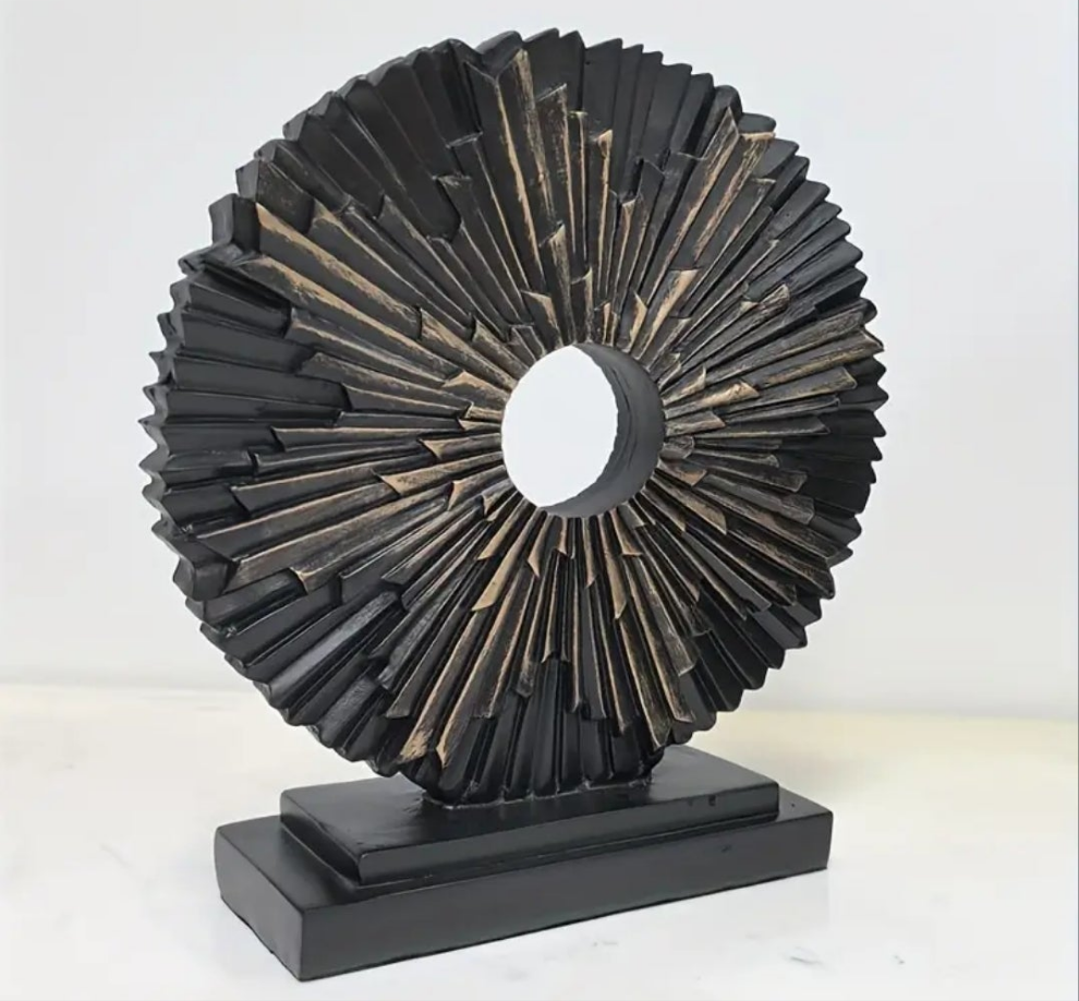 Resin Solar Flower Sculpture