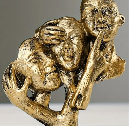 Classic Abstract Trio Sculpture - Resin Collectible Figurine