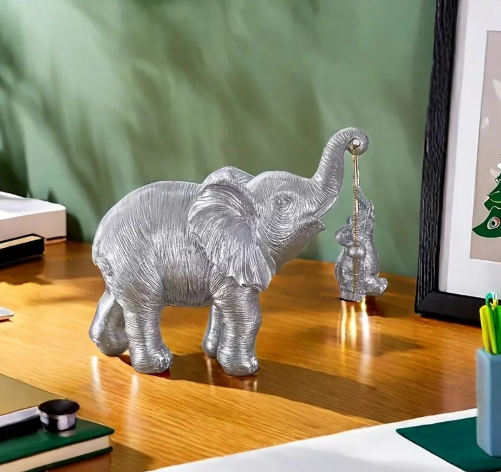 1 Piece, Silvery Elephant Statue Decoration