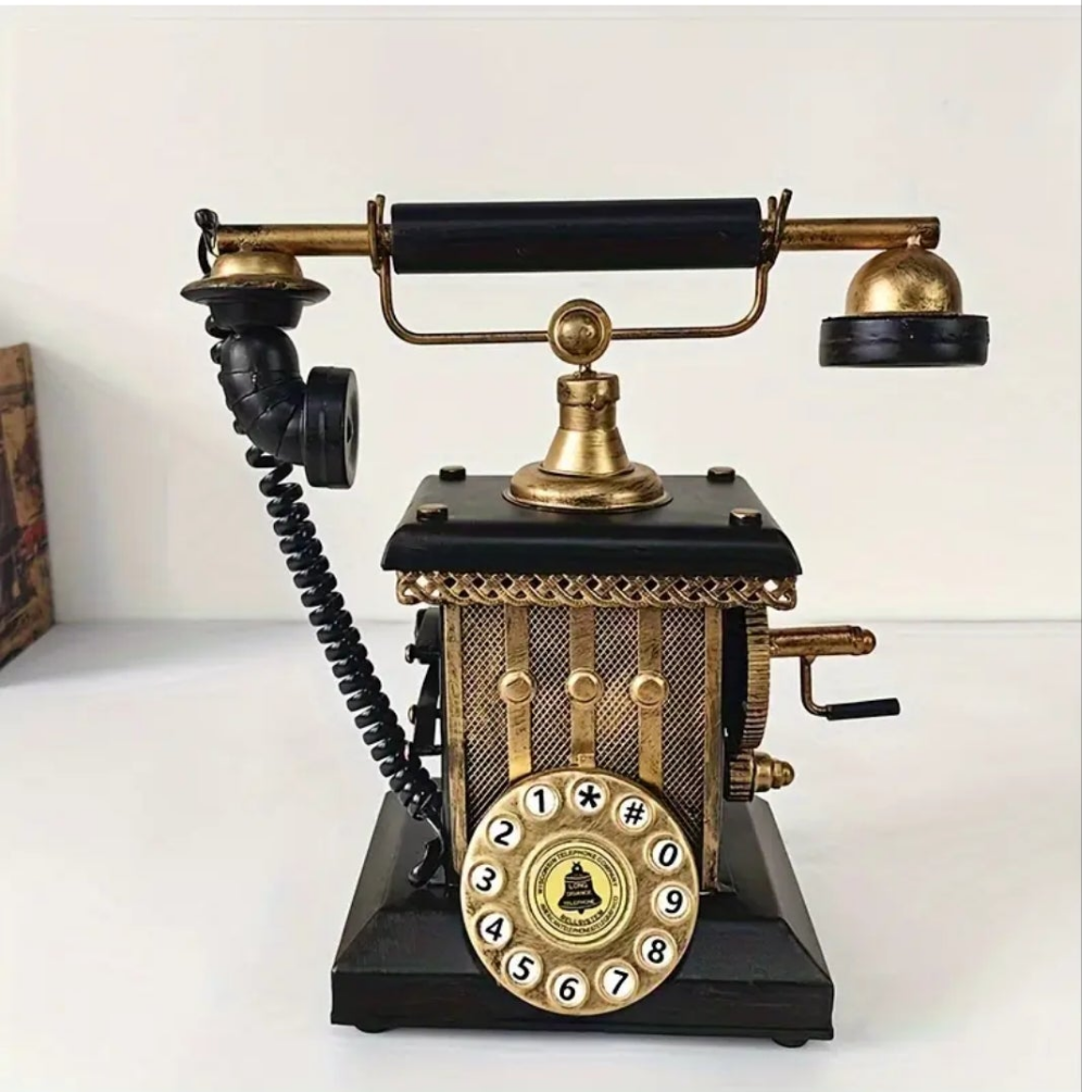Vintage Cast Iron Telephone Model