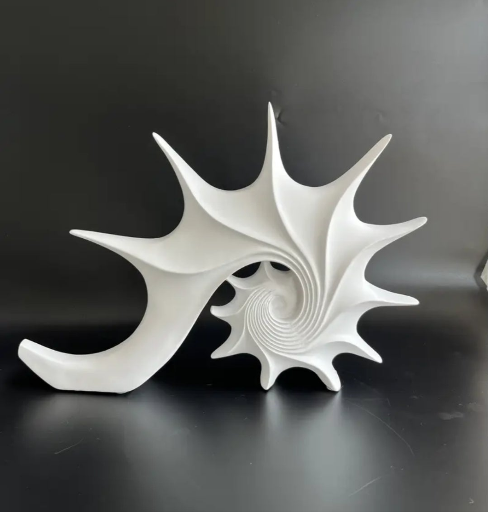 1pc Resin Conch Sculpture Ornament
