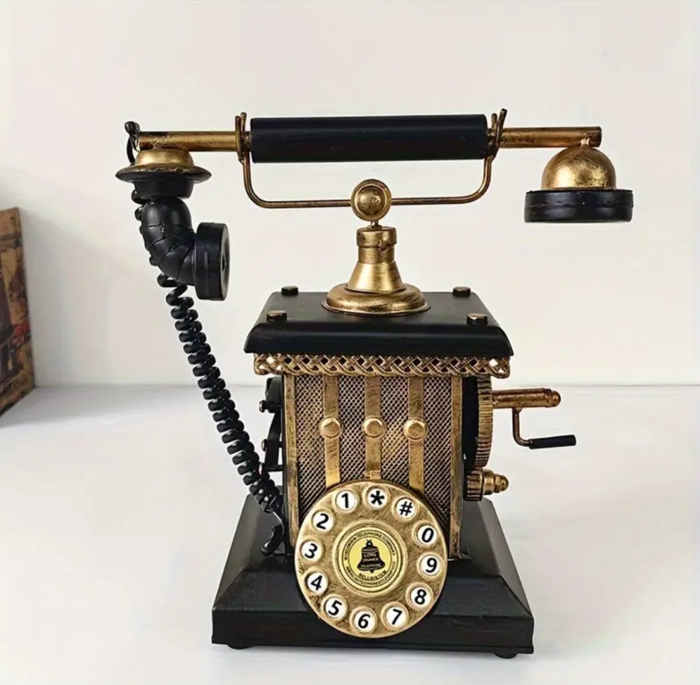 Vintage Cast Iron Telephone Model